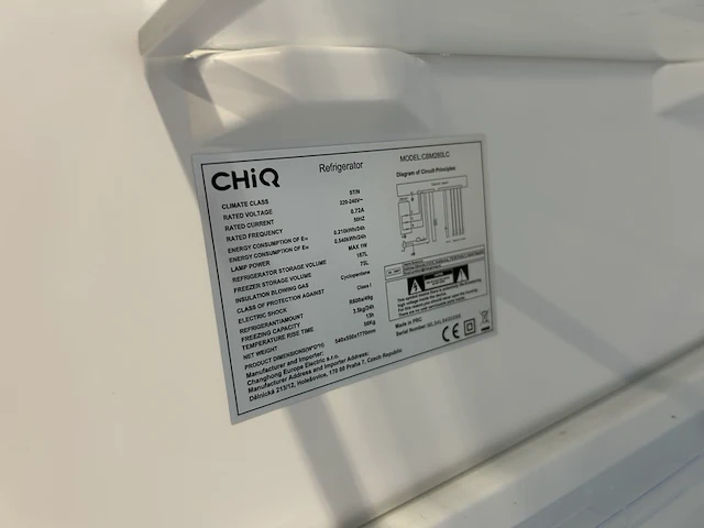 Koel-vriescombinatie 262 liter chiq, cbm260lc - afbeelding 7 van  9