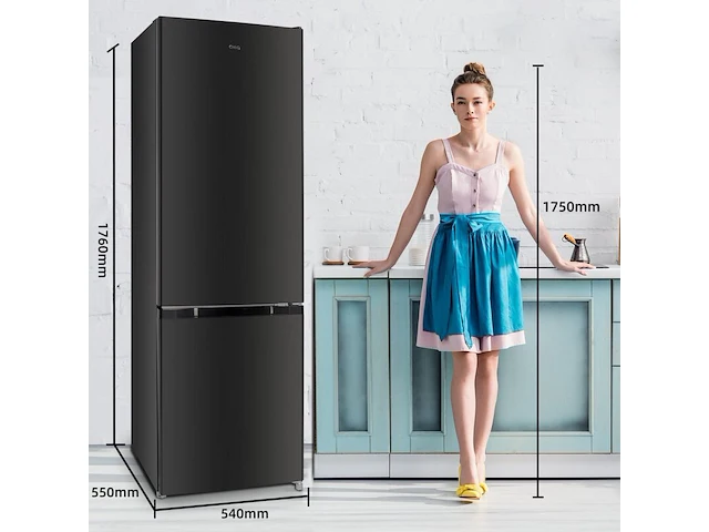 Koel-vriescombinatie 262 liter chiq, fbm260l - afbeelding 3 van  8