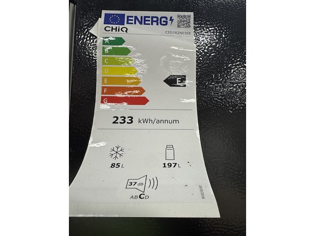 Koel-vriescombinatie 282 liter chiq, cid282neibe - afbeelding 5 van  5