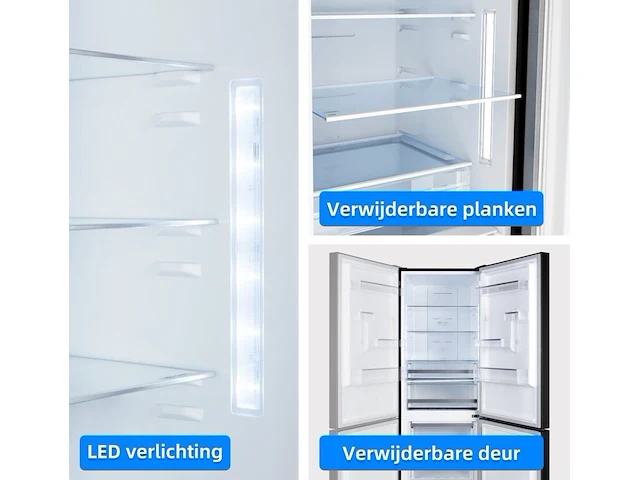 Koel-vriescombinatie 322 liter digi. led display chiq, fbm317nei4d - afbeelding 4 van  5