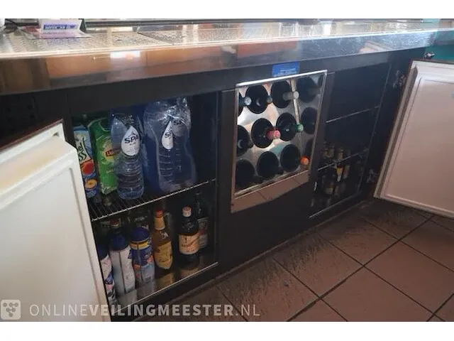 Koelbuffet met 2 deuren en flessennest korenbrander, bruin - afbeelding 1 van  2