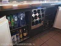 Koelbuffet met 2 deuren en flessennest korenbrander, bruin