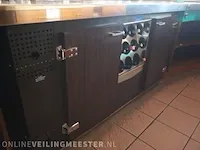 Koelbuffet met 2 deuren en flessennest korenbrander, bruin - afbeelding 2 van  2