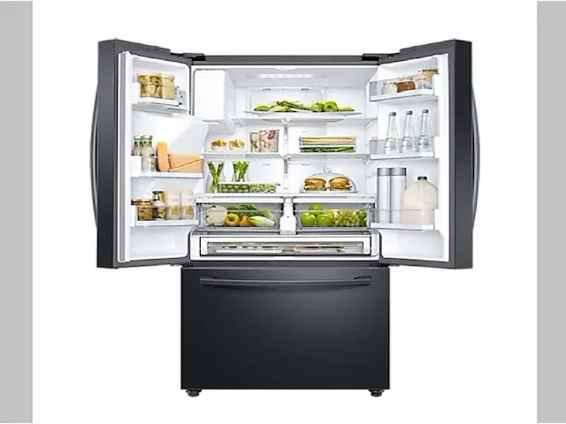 Koelkast samsung rf23r62e3b1 zwart. 630 liter. met ijsfunctie. hoogte 177,7 cm. diepte 78,8 cm. breedte 90,... - afbeelding 1 van  5