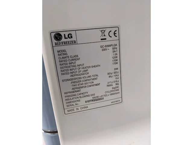 Koel/vries combinatie lg no frost, gc-b399plqa, grijs / chroom - afbeelding 8 van  8
