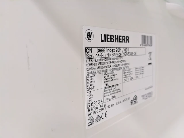 Koel/vries combinatie liebherr no frost, cn3666, wit - afbeelding 7 van  7