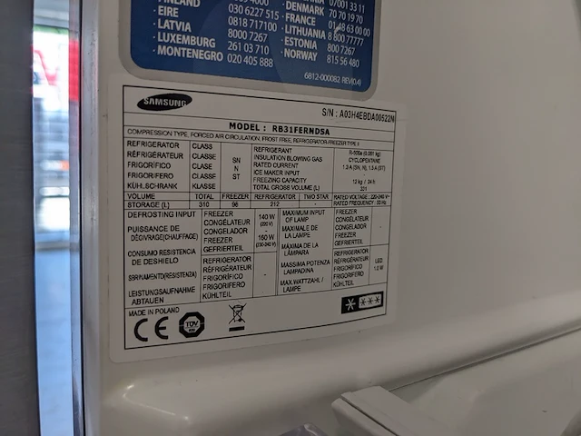 Koelvries combinatie, samsung no frost, rb31ferndsa - afbeelding 7 van  7