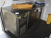 Koelwerkbank avinoc thryn met 3 deuren. afmeting 184 x 70 x 92 cm. - afbeelding 1 van  3