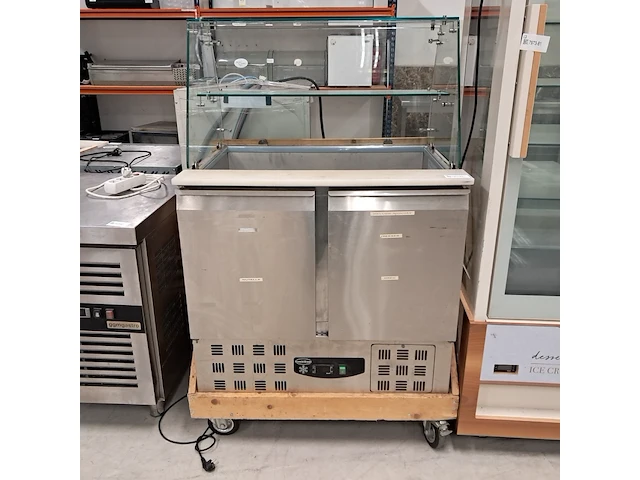 Koelwerkbank met 2 deuren, cmbisteel, model 7950.0400, hxbxd ca. 150x90x74 cm - afbeelding 1 van  11