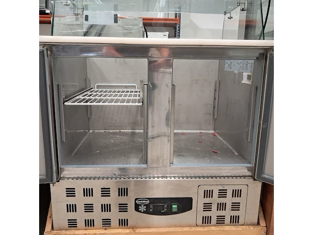 Koelwerkbank met 2 deuren, cmbisteel, model 7950.0400, hxbxd ca. 150x90x74 cm - afbeelding 6 van  11