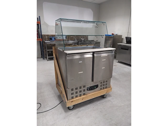 Koelwerkbank met 2 deuren, cmbisteel, model 7950.0400, hxbxd ca. 150x90x74 cm - afbeelding 11 van  11