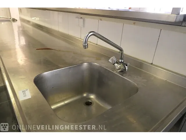 Koelwerkbank met dubbele spoelbak diamond, gastro line plus - afbeelding 2 van  11