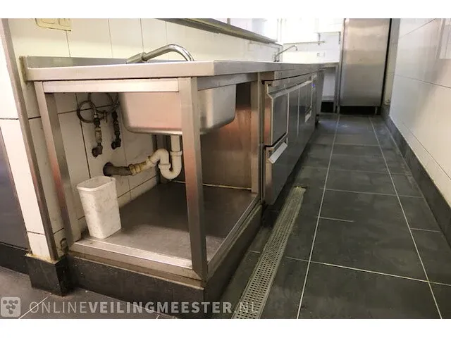 Koelwerkbank met dubbele spoelbak diamond, gastro line plus - afbeelding 4 van  11