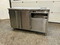 Koelwerkbank met prullenbak & wasbakje - afbeelding 3 van  10