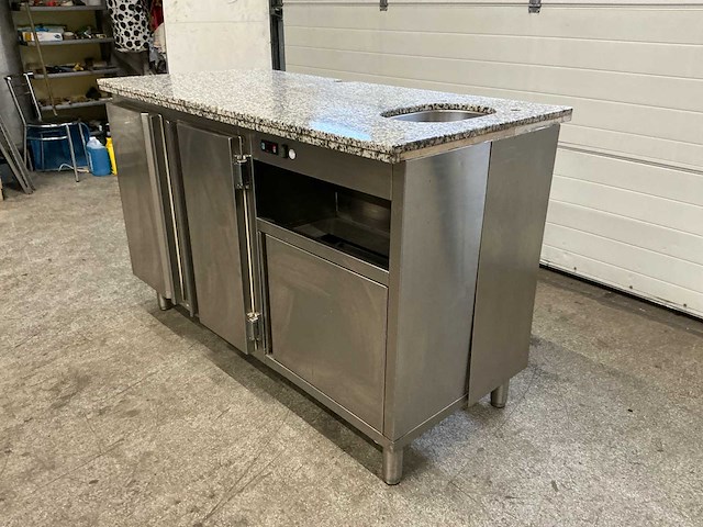 Koelwerkbank met prullenbak & wasbakje - afbeelding 4 van  10