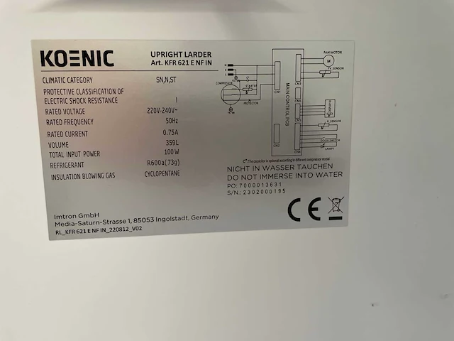 Koenic kfr 621 e nf vrijstaande-koelkast | pelgrim kb8304a/p04 koel-vriescombinatie - afbeelding 2 van  4