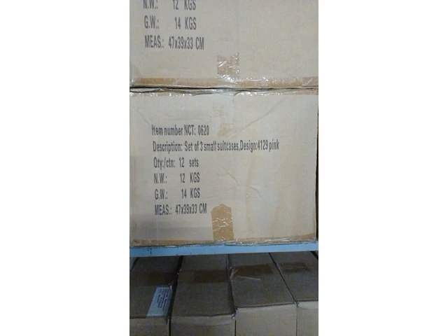 Koffer set 3 delig kids rose 3 stuks - afbeelding 4 van  7