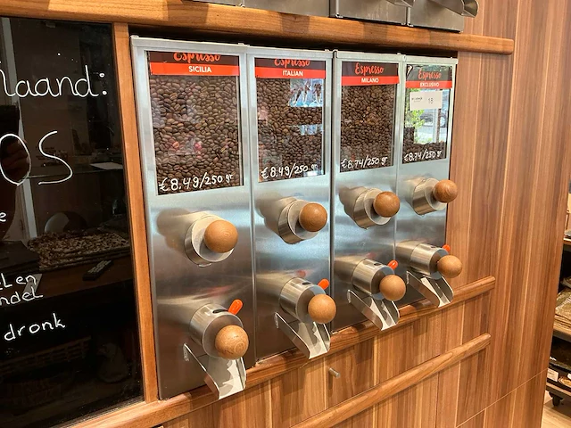 Koffiebonen dispenser (4x) - afbeelding 1 van  5