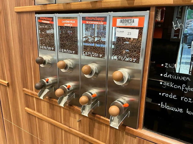 Koffiebonen dispenser (4x) - afbeelding 1 van  5