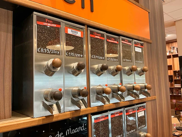 Koffiebonen dispenser (6x) - afbeelding 1 van  4