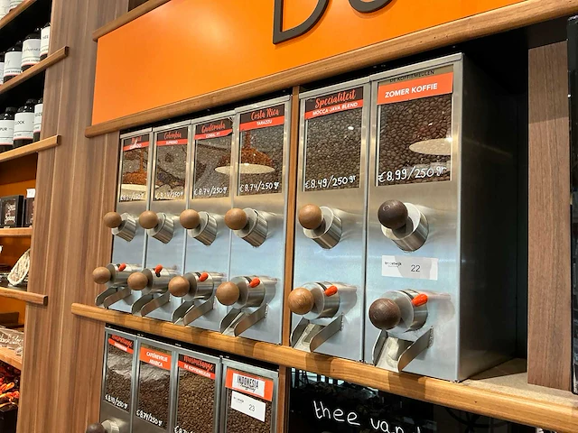 Koffiebonen dispenser (6x) - afbeelding 1 van  5