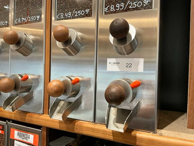 Koffiebonen dispenser (6x) - afbeelding 3 van  5