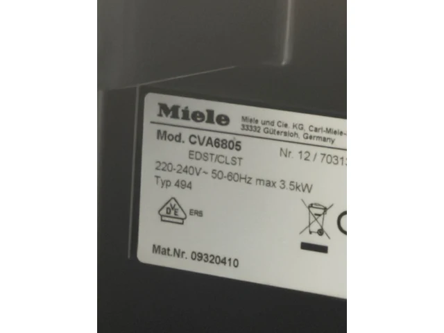 Koffiemachine met vaste wateraansluiting, miele, cva6805 - afbeelding 5 van  7