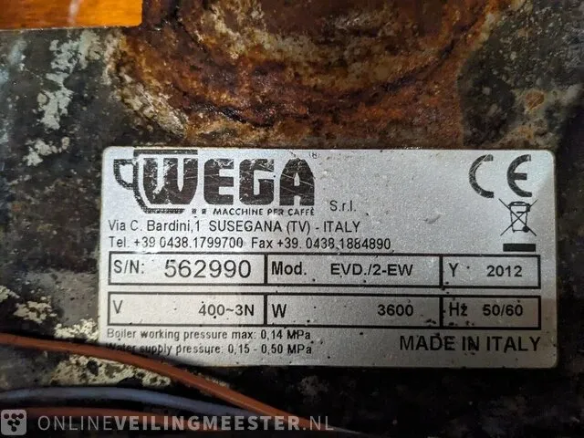 Koffiemachine wega, evd./2 ew, bouwjaar 2012 - afbeelding 20 van  20
