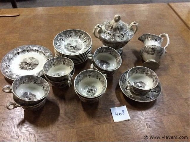 Koffieset italian boys ( niet compleet ) 22stuks - afbeelding 1 van  5