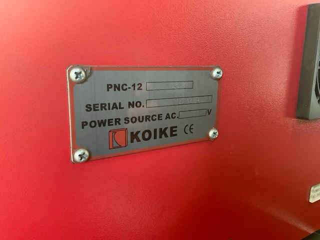 Koike - pnc-12 extreme - plasmasnijmachine met hypertherm powermax 125 - afbeelding 40 van  52