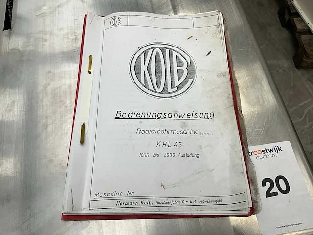 Kolb krl45 radiaalboormachine - afbeelding 13 van  21