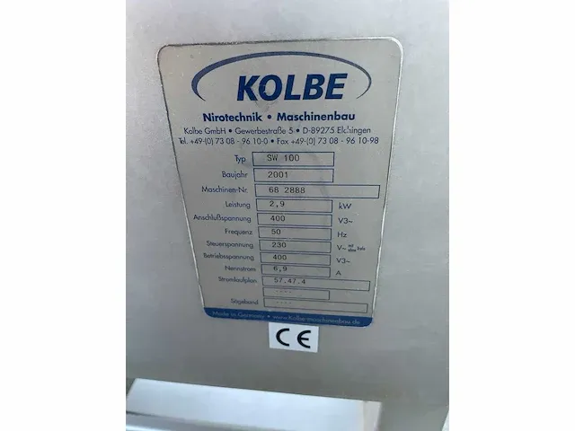 Kolbe - sw 100 - vleeswolf / gehaktmolen - afbeelding 3 van  3