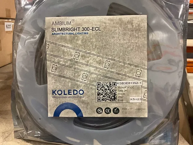 Koledo slimbright 300-ecl, 3000k, ip67, 5 mtr (50x) - afbeelding 3 van  3