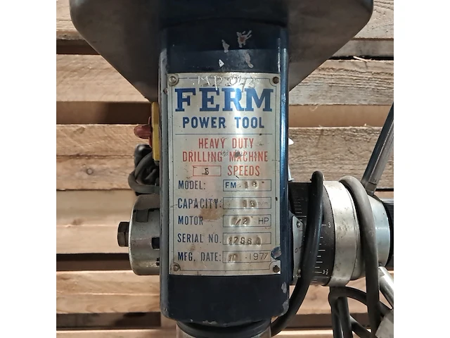 Kolomboormachine, ferm, fm-16, 1977 - afbeelding 6 van  20