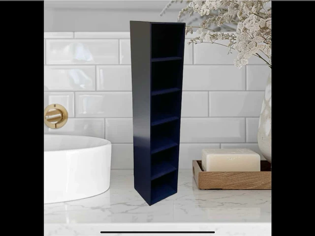 Kolomkast 35x33x175 cm donker blauw - afbeelding 2 van  8