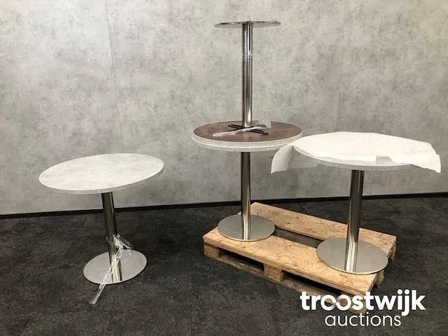 Kolomtafel betonlook 80cm - afbeelding 1 van  9