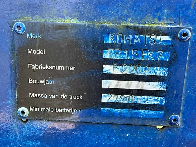 Komatsu arion ex15 fr15ex7 vorkheftruck - afbeelding 27 van  33