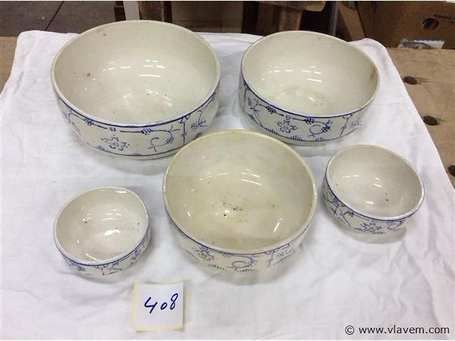 Kommen blauw 5stuks - afbeelding 1 van  3