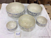 Kommen blauw 5stuks - afbeelding 1 van  3