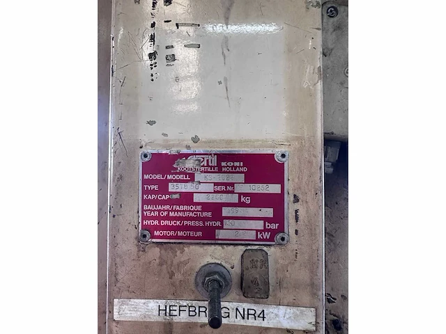 Koni - ks-2022 - vehicle lifts - 1998 - afbeelding 5 van  5