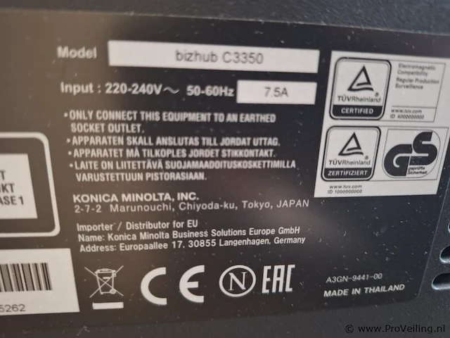 Konica minolta bizhub c3350 kantoorprinter - afbeelding 6 van  7