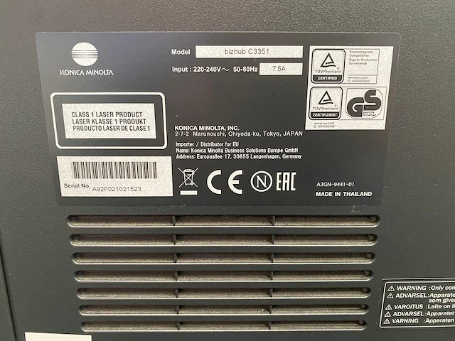 Konica minolta bizhub c3351 - multifunctionele printer - afbeelding 13 van  13