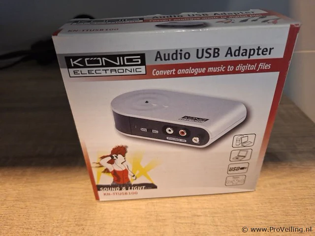 Konig electronic audio usb adapter type kn-ttusb100 | nieuw in verpakking - afbeelding 1 van  2