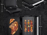 Kontakt grill/bakplaat -vleesgril bakplaat rood - afbeelding 2 van  10