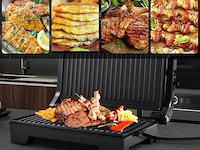 Kontakt grill/bakplaat -vleesgril bakplaat rood - afbeelding 9 van  10