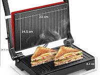 Kontakt grill/bakplaat -vleesgril bakplaat zwart - afbeelding 1 van  8