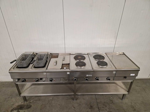 Kooklijn - mareno - fornuis, dubbele friteuse, bakplaat - 400v - afbeelding 2 van  4