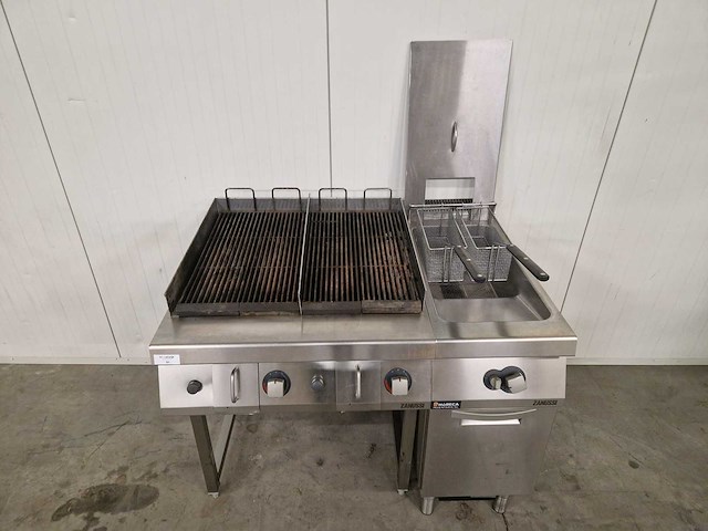 Kooklijn - zanussi - friteuse 23 liter - lavagrill 2 zones - aardgas - afbeelding 2 van  4