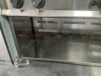 Kookwand met friteuse, gasfornuis (bakplaat en lavagrill) - afbeelding 3 van  18