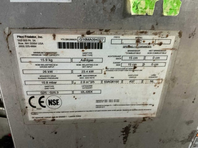 Kookwand met friteuse, gasfornuis (bakplaat en lavagrill) - afbeelding 9 van  18